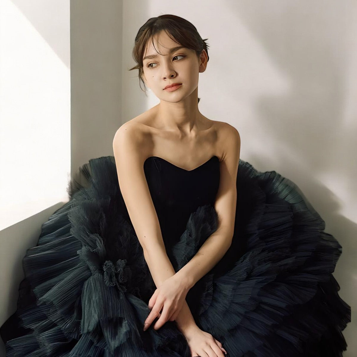Black Tulle Ball Gown