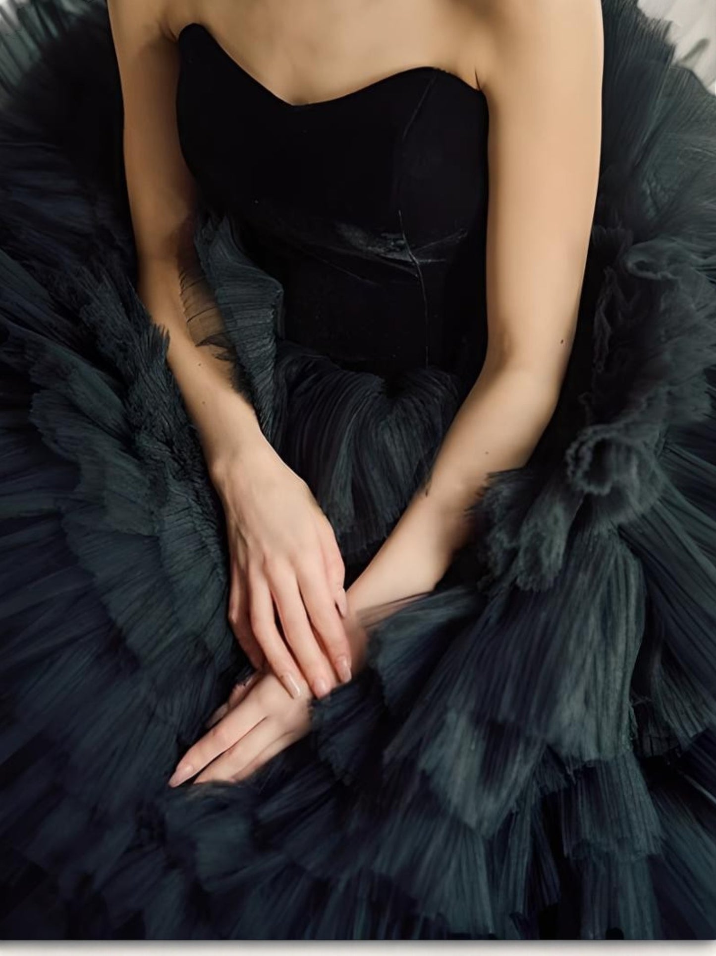 Black Tulle Ball Gown