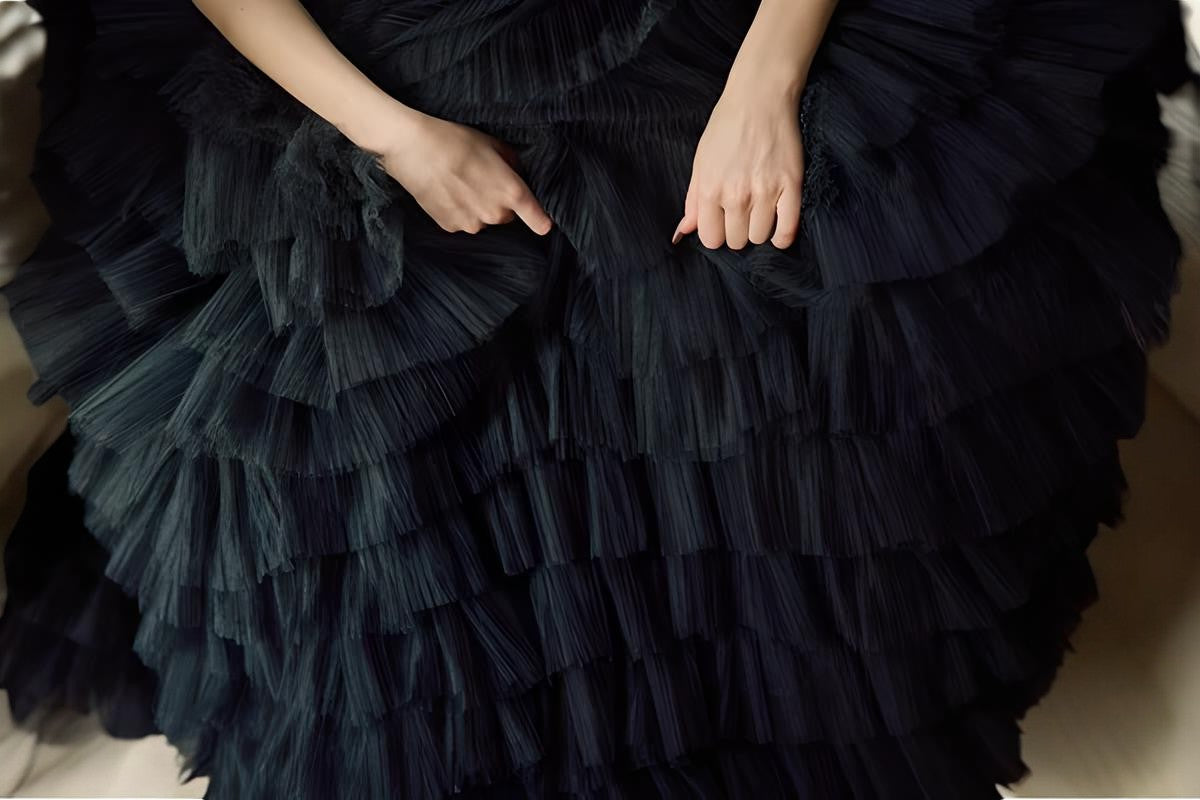 Black Tulle Ball Gown